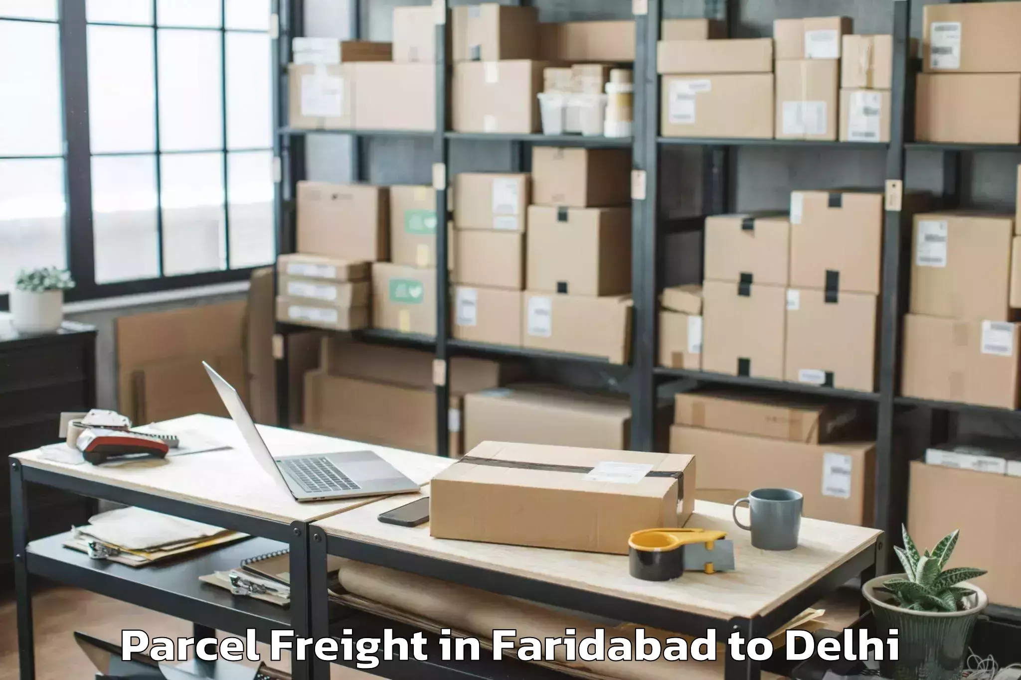 Get Faridabad to Westend Mall Delhi Parcel Freight